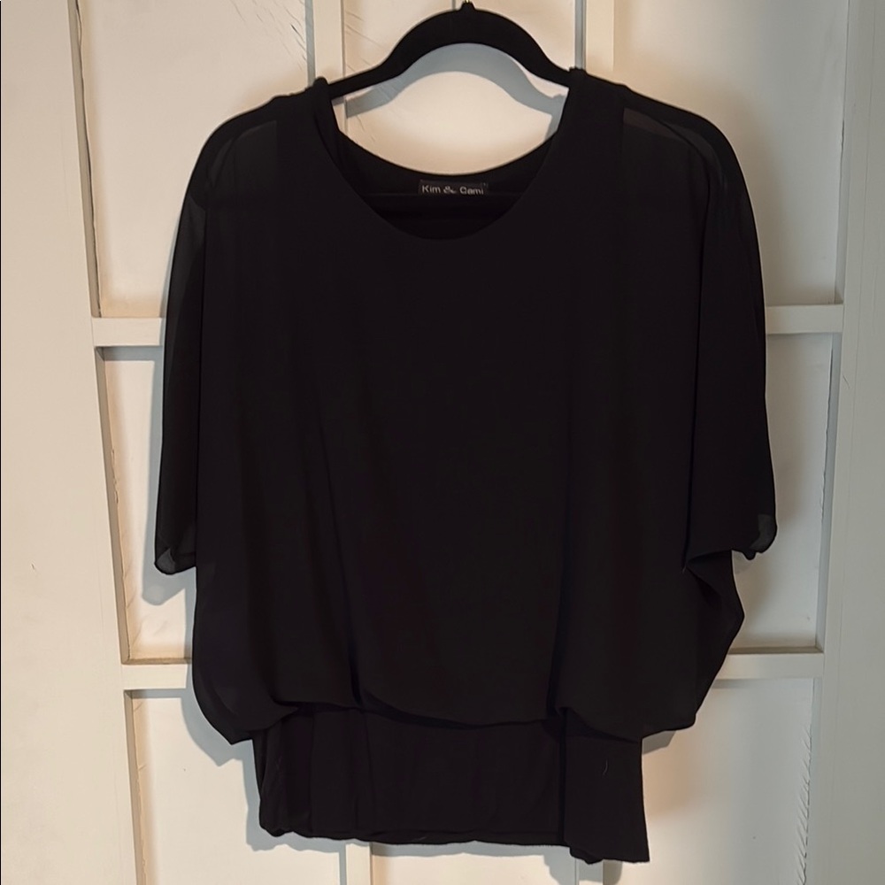 Kim & Cami Black Blouse